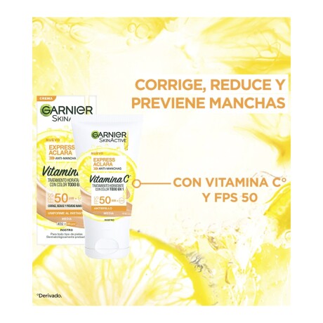 Tratamiento hidratante con color Todo en Uno Garnier Express con vitamina C- Tono Medio Tratamiento hidratante con color Todo en Uno Garnier Express con vitamina C- Tono Medio