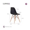 Silla De Comedor Eames Pack 4 Unidades Varios Colores Lumax Negra