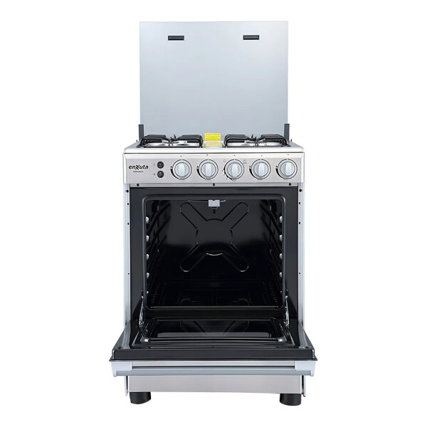 Cocina A Gas Enxuta 4 Hornallas Con Grill Cenx9604i GRIS
