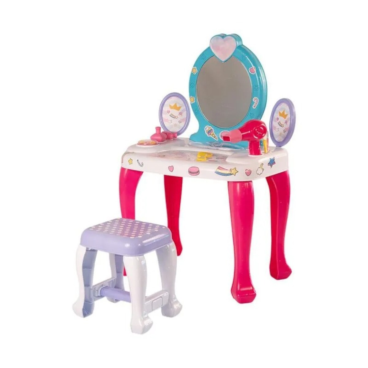 MESA DE MAQUILLAJE CON ESPEJO Y ACCESORIOS DOLU 2568 
