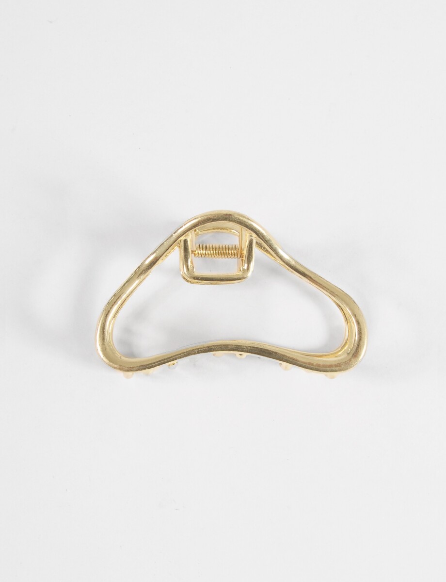 Broche metálico triangular - dorado 