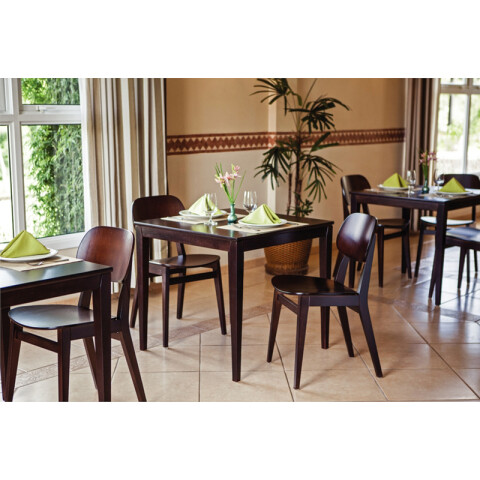 Silla de madera color tabaco "LONDON" -TRAMONTINA TB7012