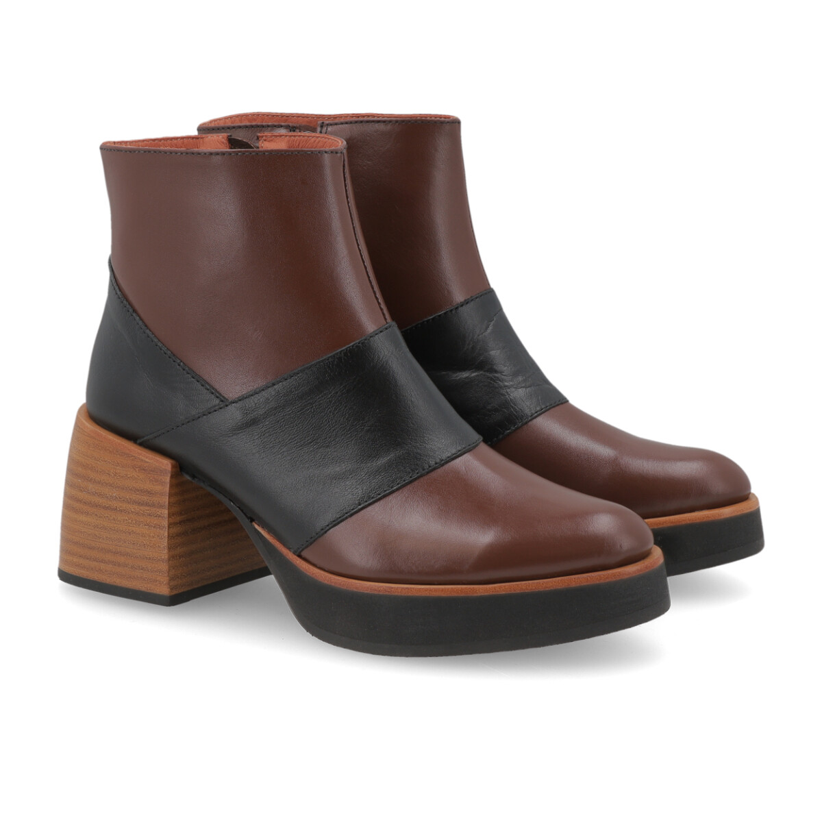 BOTA VENET - CUERO LISA - MARRON 