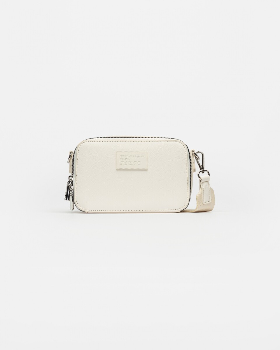 Mini bag New Penny en efecto cuero - Blanco 