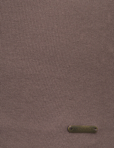Remera tejida m/c lisa rosa viejo