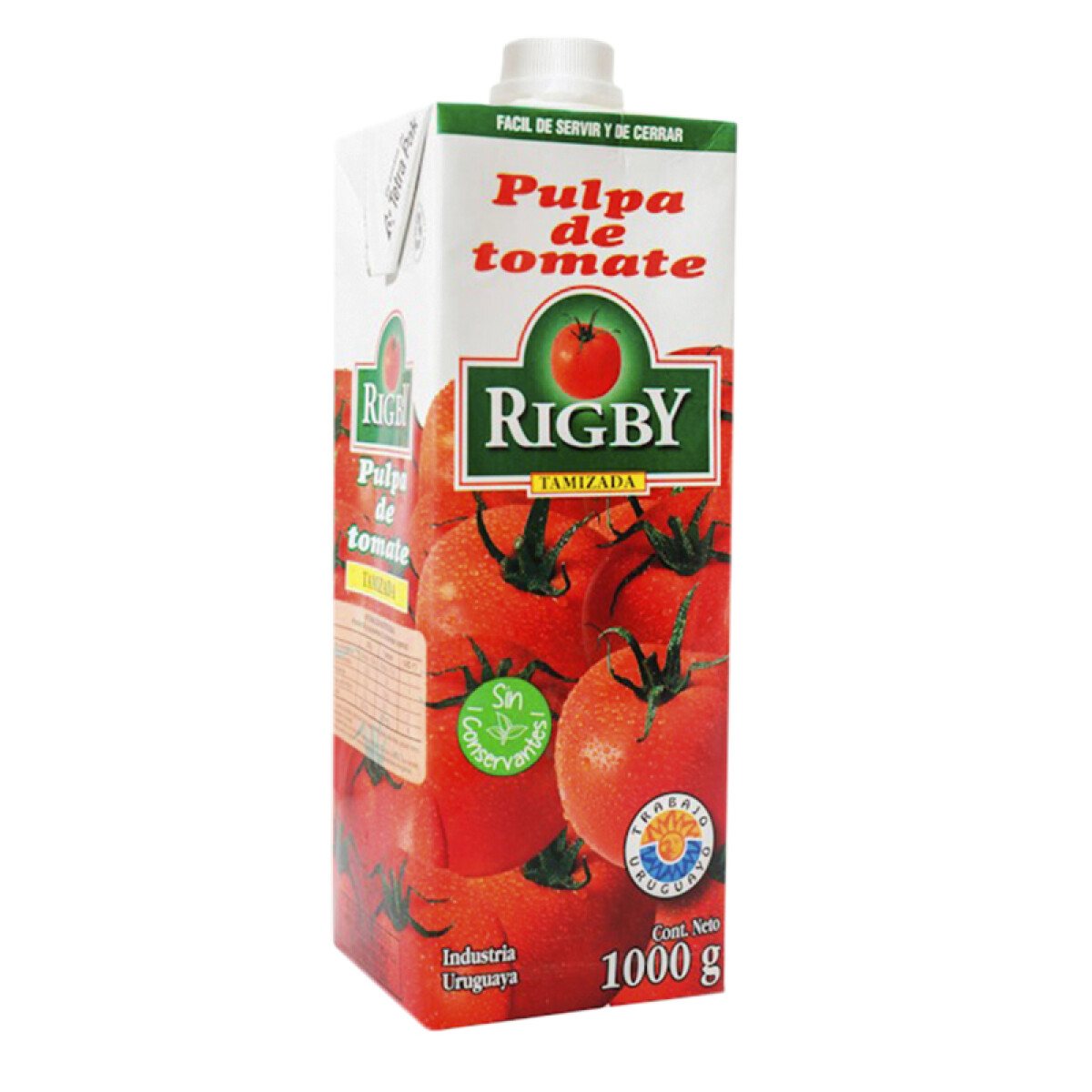 Pulpa de tomate RIGBY tamizada 1kg Tetra 