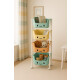 Organizador Plástico De Colores Con Ruedas 4 Estantes P/niño Organizador Plástico De Colores Con Ruedas 4 Estantes P/niño