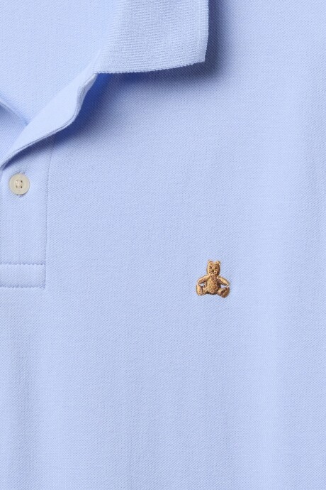 Remera Polo Osito Brannan Hombre Blue Crystal