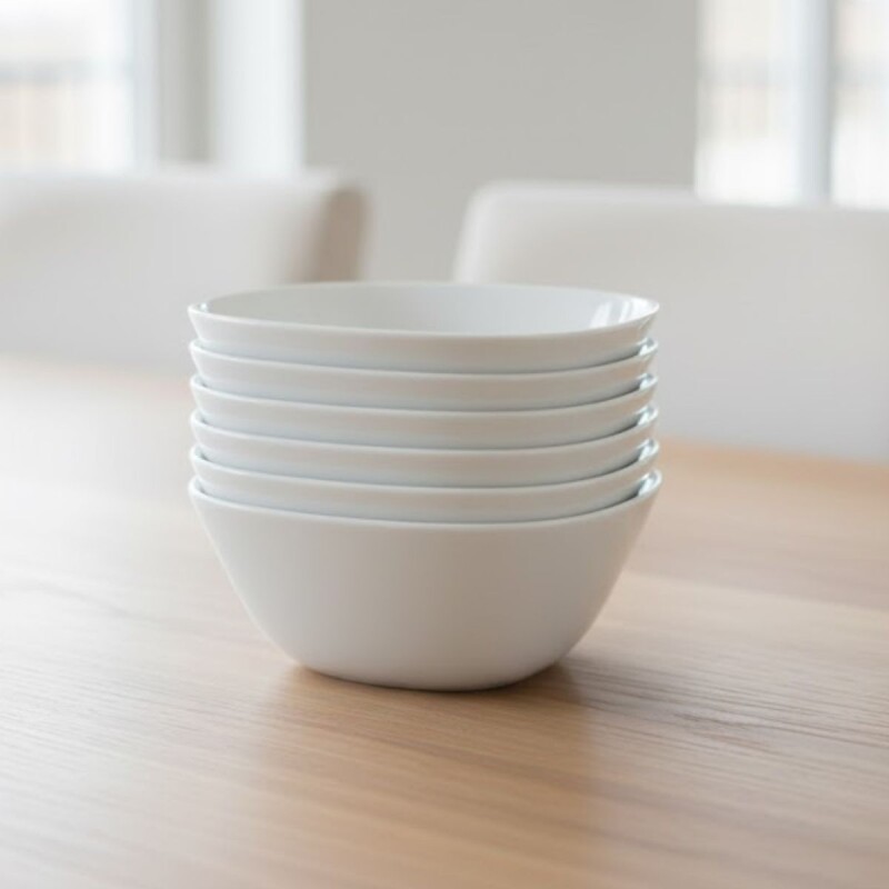 Bowl semi cuadrado 350ml Opalina BLANCO