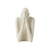 FIGURA PERSONA CERAMICA MARFIL 12X20CM Unica