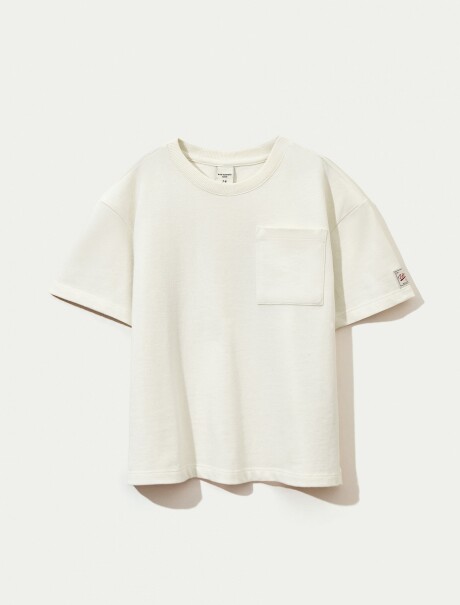 CAMISETA INFANTIL CON BOLSILLO BLANCO