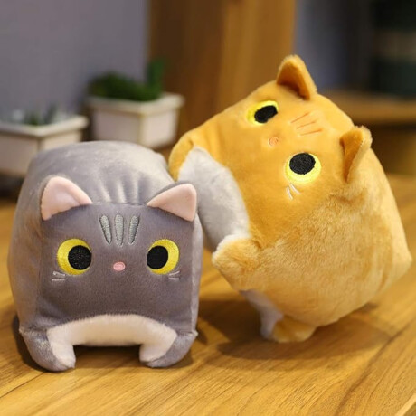 Peluche de gatito cuadrado chico Blanco