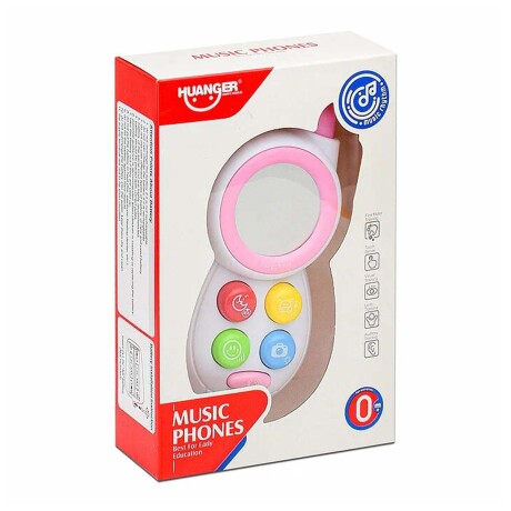 Celular Teléfono Musical Didáctico Sonidos Luz Bebé Huanger Rosa