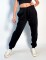 Jogger de algodon con puño Gaia Negro