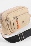 Bandolera bolsillos de tela beige