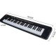 Teclado Órgano Musical 61 Teclas Electrónico 200 Tonos Negro