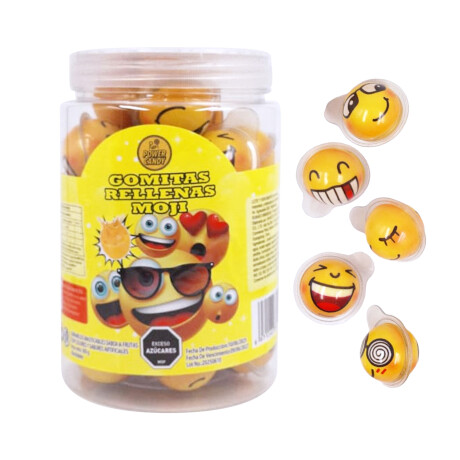 CARAMELO MASTICABLE CAPSULAS EMOJI - 30 Unidades 300 Grs CARAMELO MASTICABLE CAPSULAS EMOJI - 30 Unidades 300 Grs