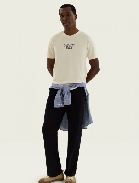 CAMISETA CON ESTAMPA MODELO REGULAR BEIGE