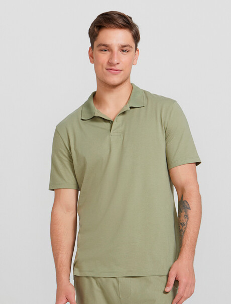 POLO BÁSICA MASCULINA VERDE