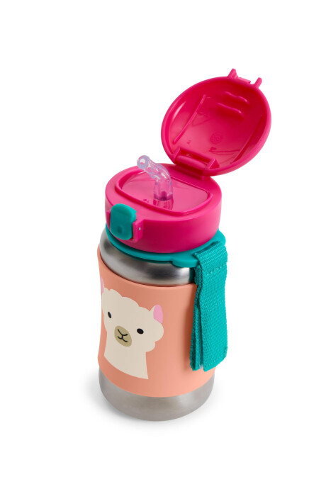 Botella acero inoxidable con sorbito, diseño llama Botella acero inoxidable con sorbito, diseño llama