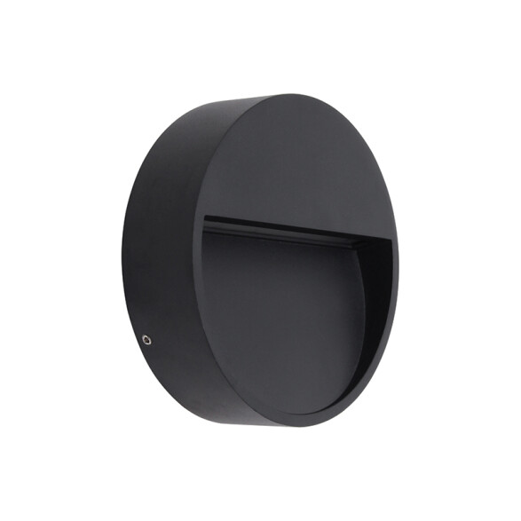 Lámpara de pared LED red. IP65 negro 6W cálida 90° IX4828