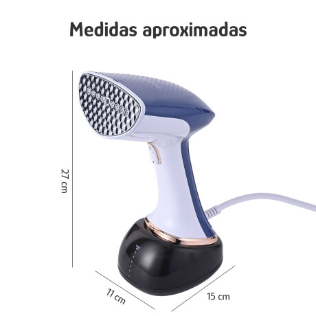 Plancha A Vapor De Mano 1500W Vertical Ropa Cortinas Tapices Blanco/azul