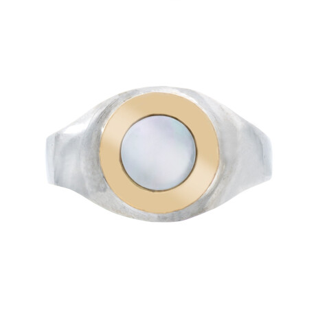 Anillo de plata 925, Nácar y double Anillo de plata 925, Nácar y double