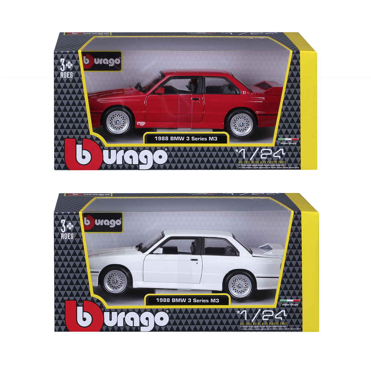 Auto de Colección Bburago Escala 1:24 - BMW 3 Series M3 1988 COLORES SURTIDOS 