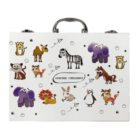 Maletín de Arte y Útiles Escolares Inspire Children 60 Pzas Multicolor