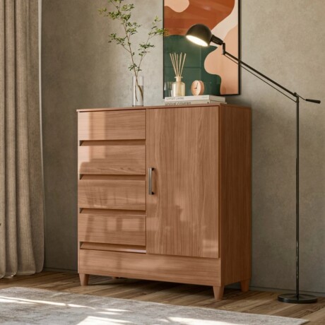 Cómoda 1 Puerta 4 Cajones Línea Fit 2670 Cómoda 1 Puerta 4 Cajones Línea Fit 2670
