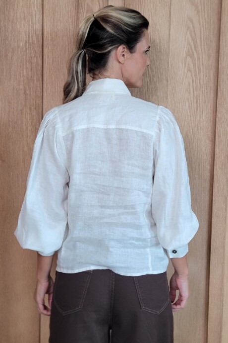 Camisa Amalia Puro Lino Crudo