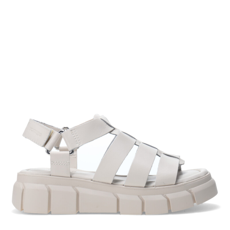 Sandalias de Mujer Bottero de tiras c/velcro Blanco Hueso