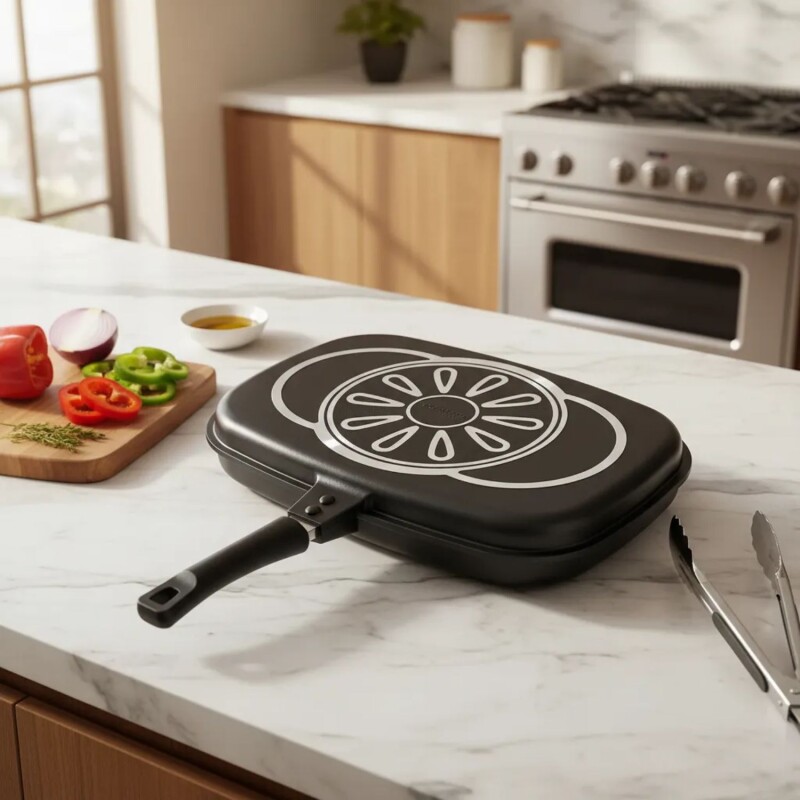 Sartén Doble grill Comet 36 cm Negro