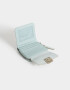 Billetera Clasico Billetera De Cuerina Con Broche - Azul Celeste