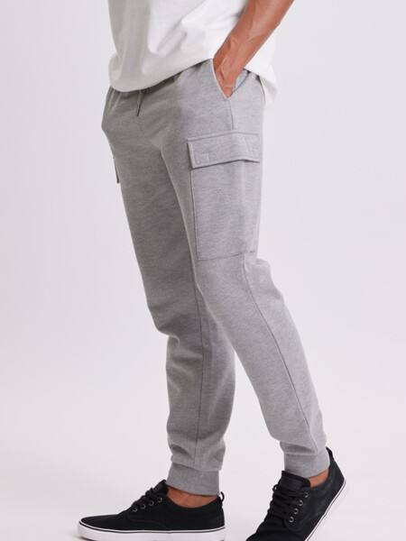 Pantalón deportivo jogger básico Gris Melange