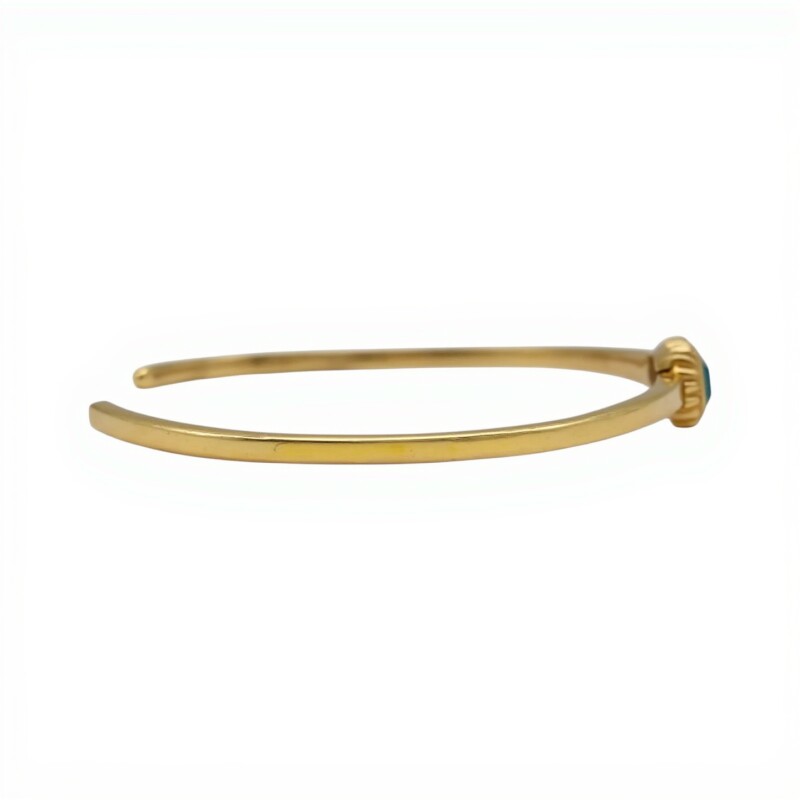 Brazalete Patna-Plata rodinada con micra de oro 18k- Piedra Topacio azul y Jade verde-BR2024 conpiedra