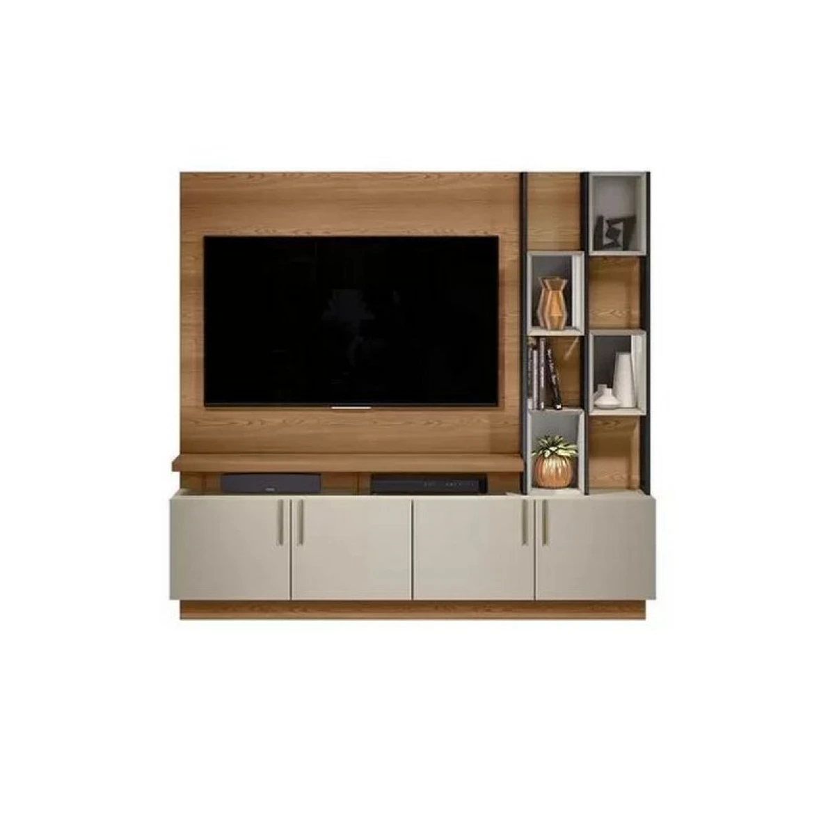 ESTANTE MODULAR MONTENEGRO CARVALHO OFF WHITE 