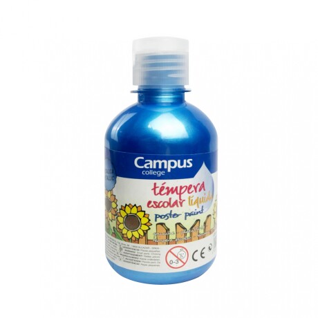Témpera Campus Metálica 250 ml Azul Metálico