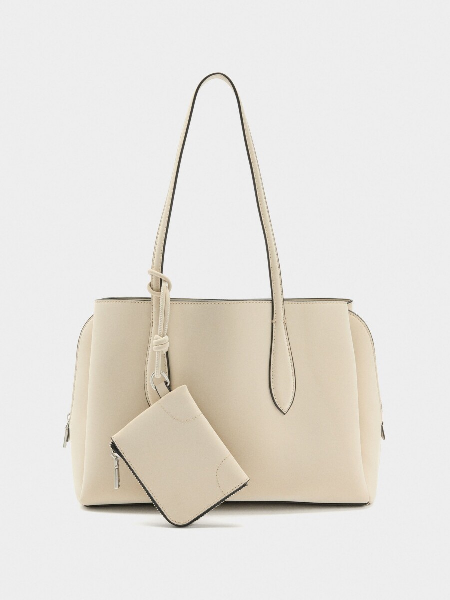 Bolso Para Portátil 13" Textura Suave crudo