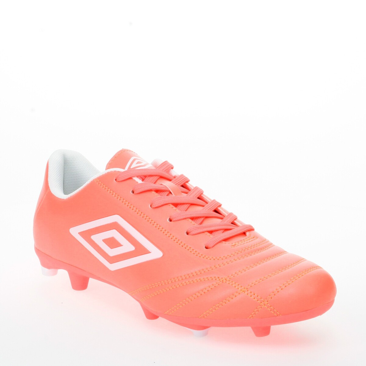 Championes de Fútbol 11 Hombre Umbro Classico II HG - Rosado Coral - Blanco 
