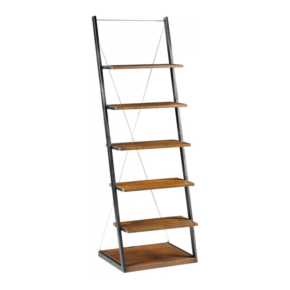 ESTANTERIA MARRÓN MADERA Y METAL YORK