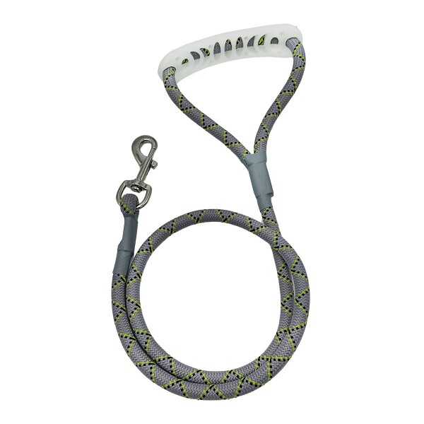 Correa Perro 110Cm Reforzada Cuerda Ergonomica Hasta 60 Kg Variante Color Gris