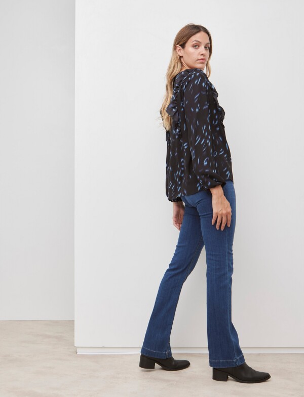 Blusa Volados NEGRO/AZUL