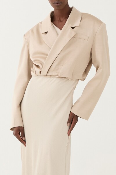 BLAZER CON HOMBRERAS Beige