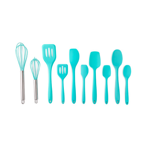 Juego 10 utensilios de silicona para cocina TV0498