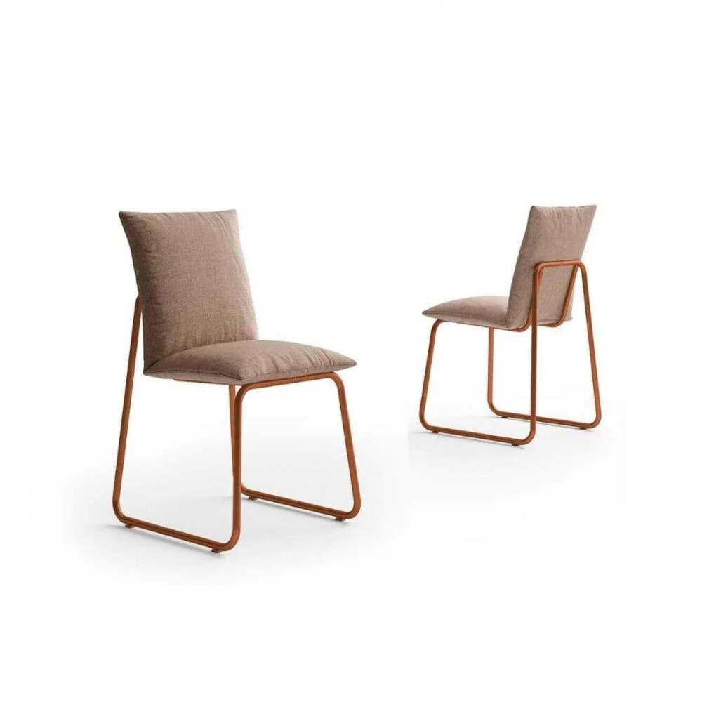 Juego de comedor - 4 sillas Soft Atria Redonda - Marrón Juego de comedor - 4 sillas Soft Atria Redonda - Marrón
