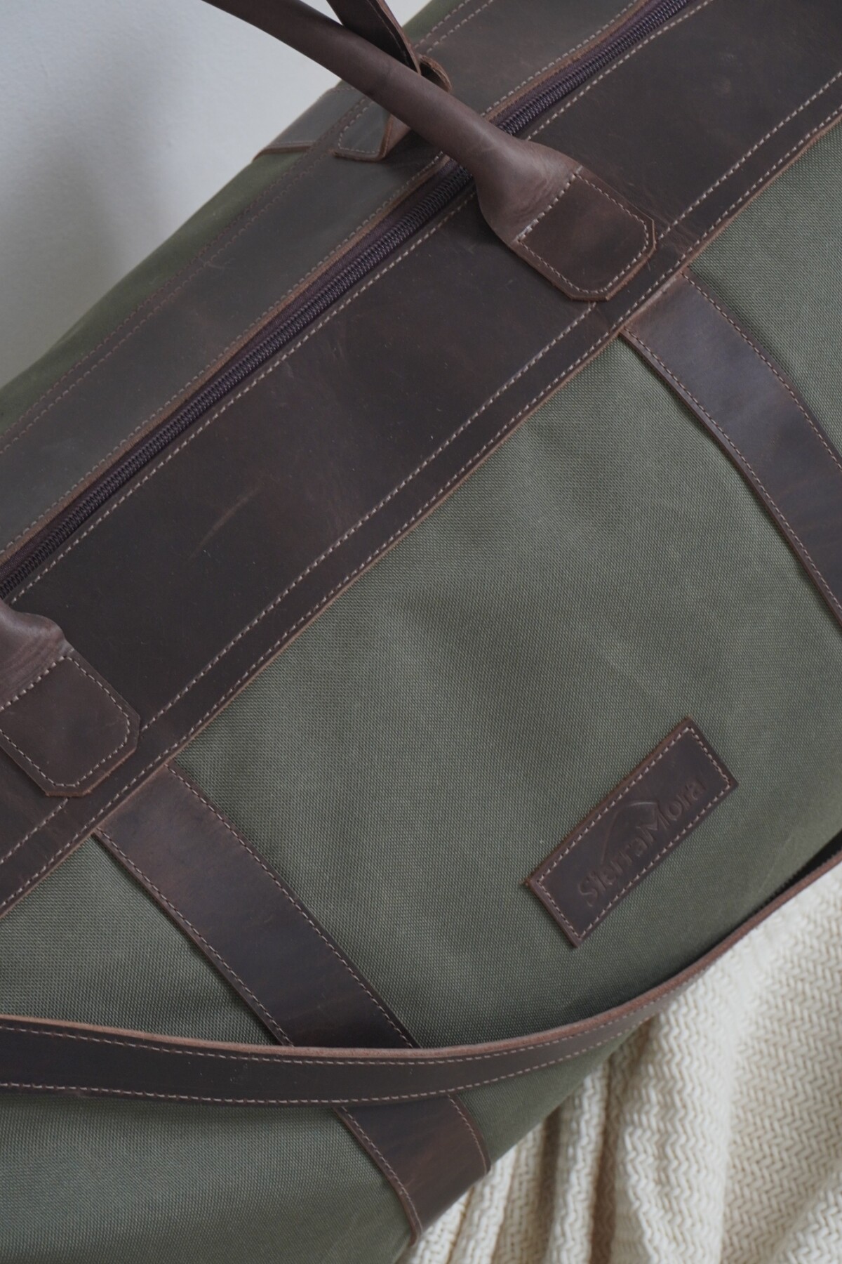 Bolso Sport XL Chocolate / Verde Seco
