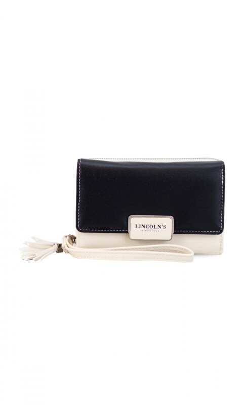 BILLETERA LOLA NEGRO C/BLANCO