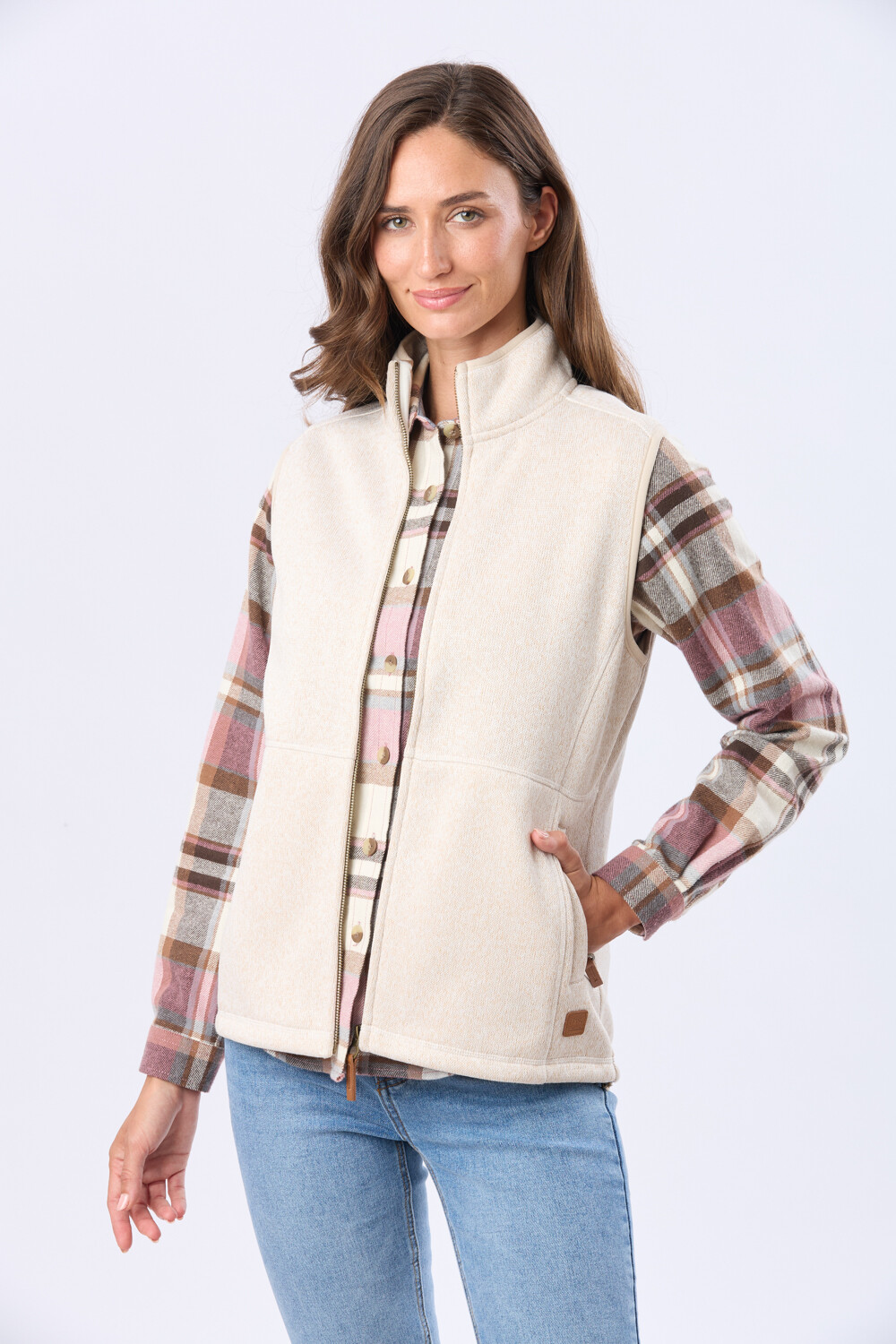 CHALECO CUELLO ALTO Crudo