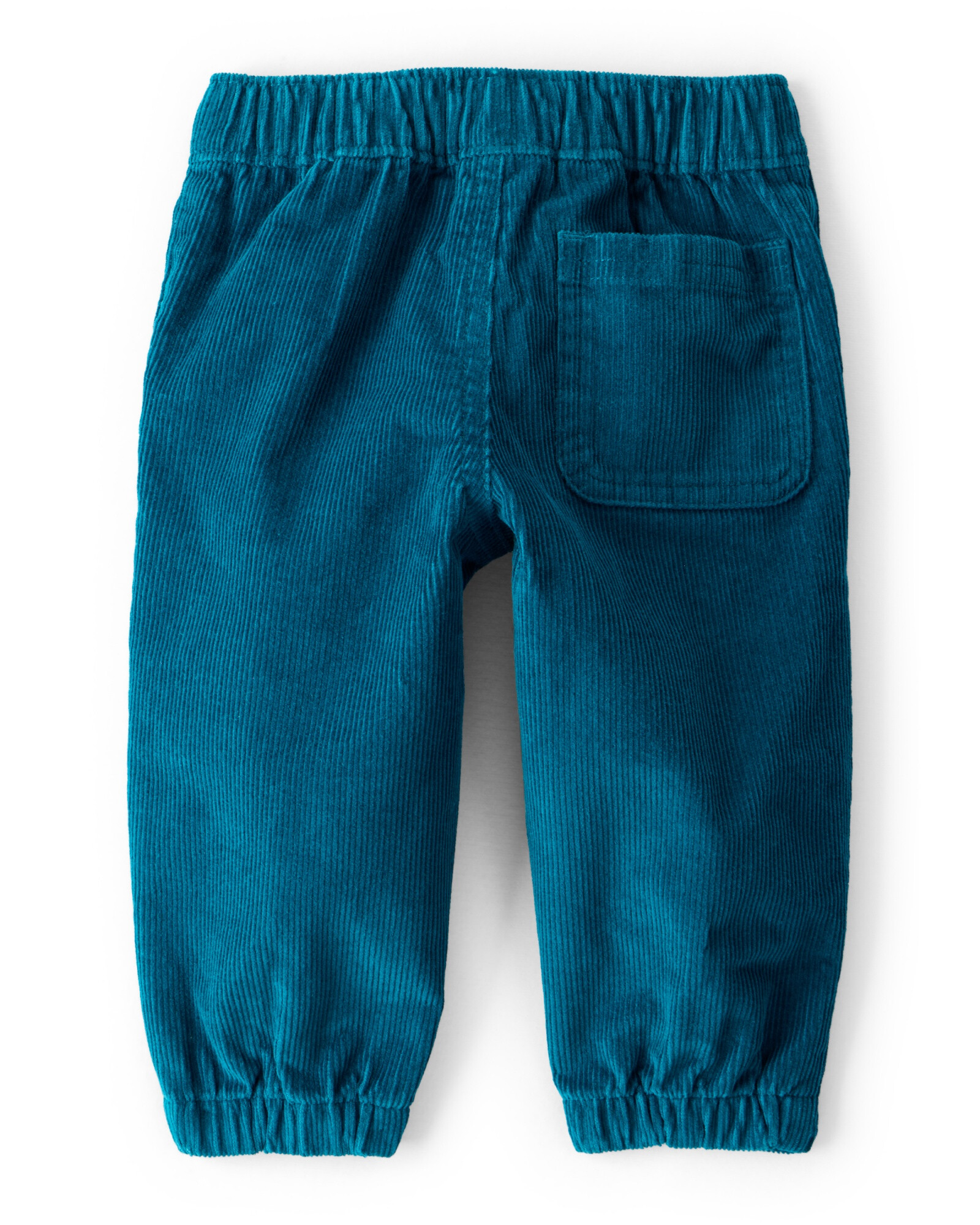 Set dos piezas, pantalón de pana azul y buzo de algodón, diseño fair isle Sin color